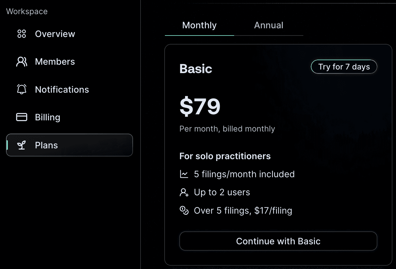 Updated pricing