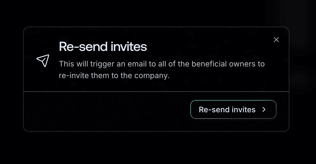 Re-send owner invites